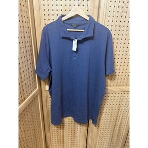 Simply Southern Mens XXL Heather Navy Blue Short Sleeve Polo Shirt NWT